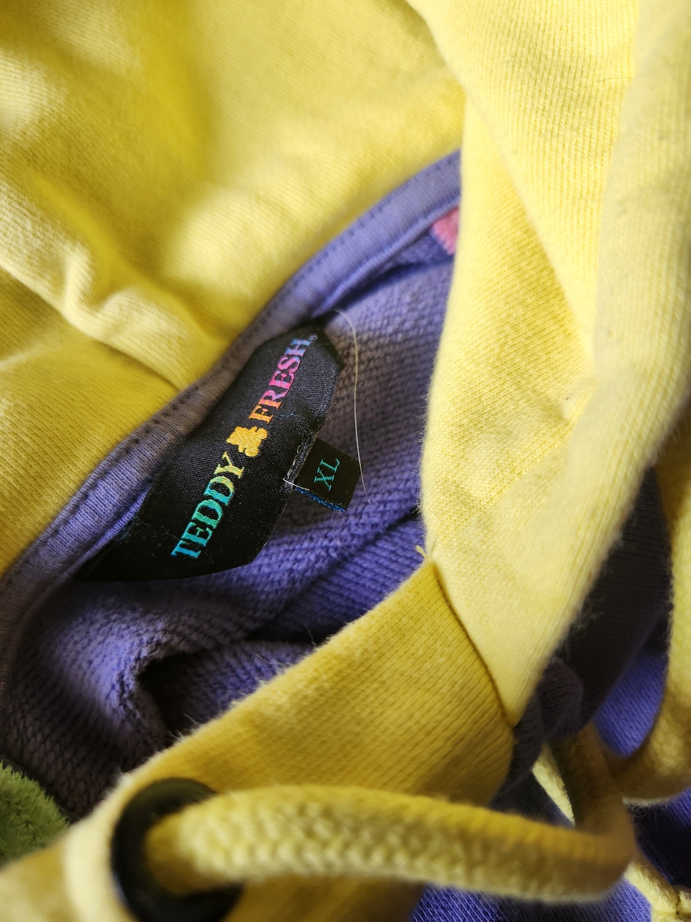 Teddy Fresh Colorblock Hoodie in Purple, Pink, Mint & Yellow - Picture 15 of 15
